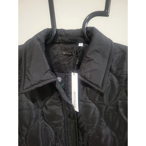 Chico's NWT Size 2.5 Large/XL Black Quilted Jacket Original MSRP $149 - Picture 6 of 12